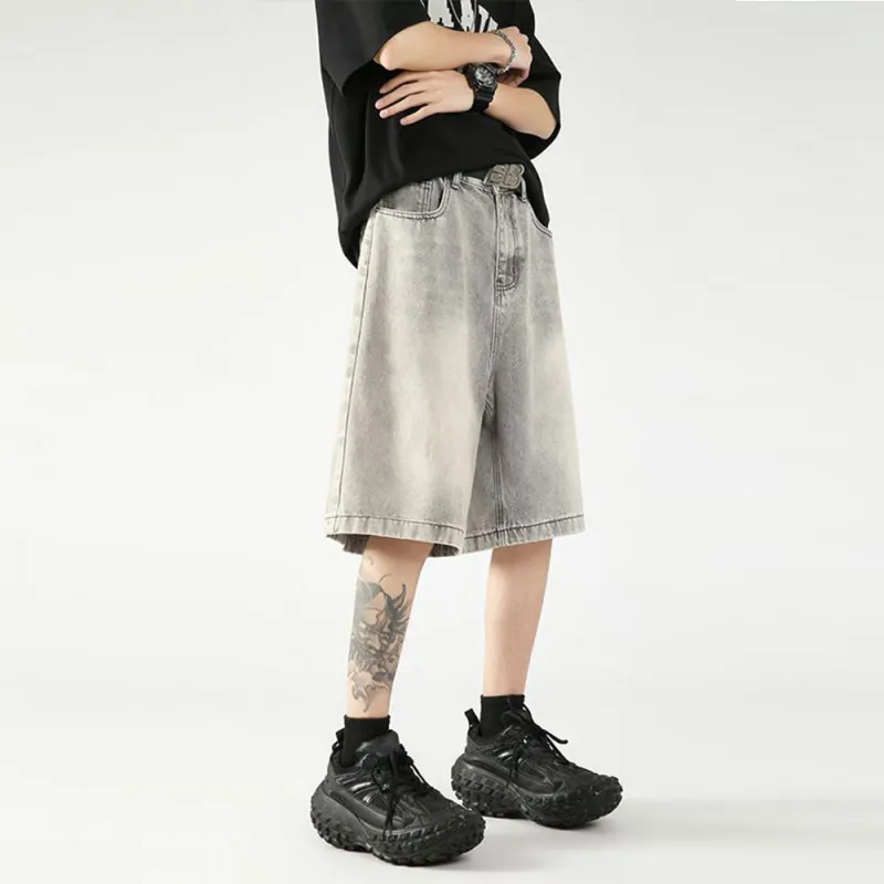 BANDICOOT Denim Shorts Unisex Gray-3