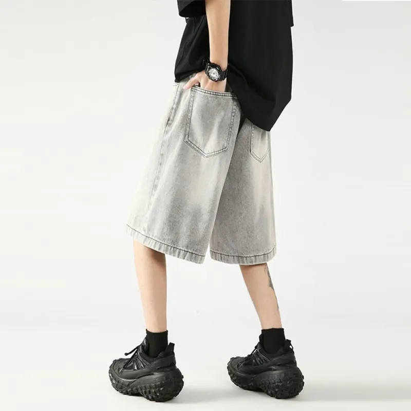 BANDICOOT Denim Shorts Unisex Gray-1