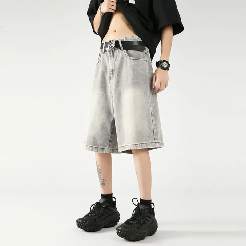 BANDICOOT Denim Shorts Unisex Gray-4