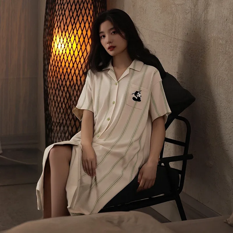 Chun Xi Nightgown Women's Apricot-3