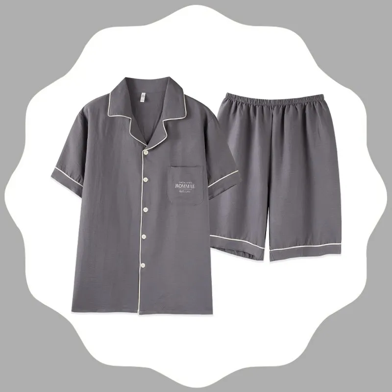 Chun Xi Pajama Set Men's Misty Haze Blue-1