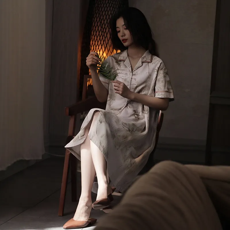 Chun Xi Nightgown Women's Chinese Style-2