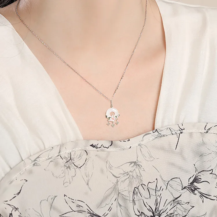 CHINA GOLD Chalcedony Necklaces Women's-2