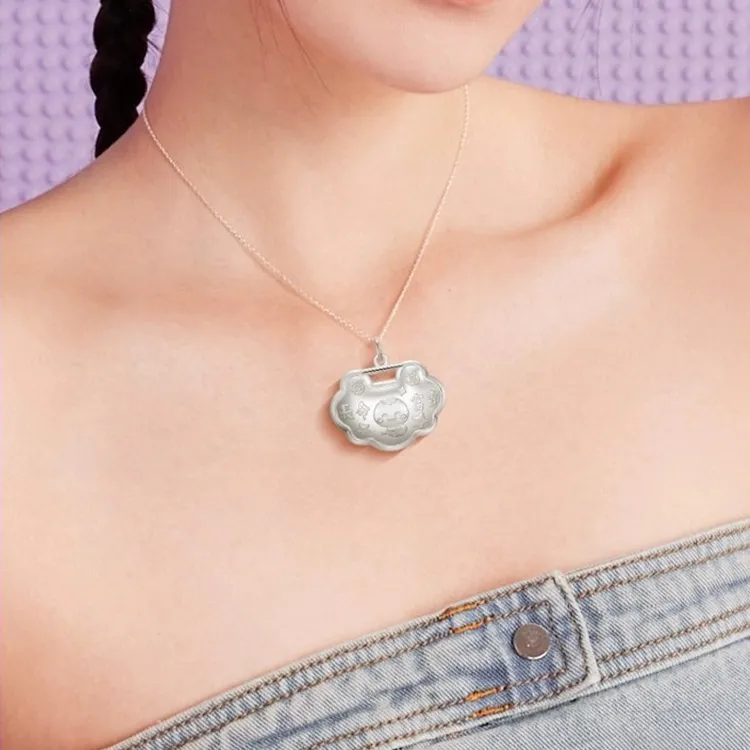 CHINA GOLD 990 Silver Necklaces Kids'-2