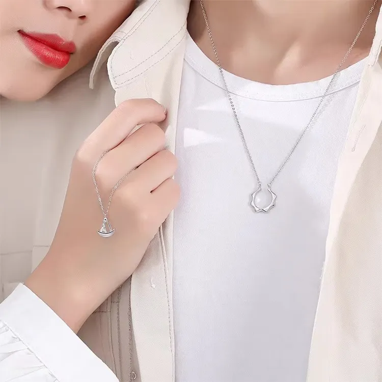 CHINA GOLD S925 Silver Necklaces Unisex-8