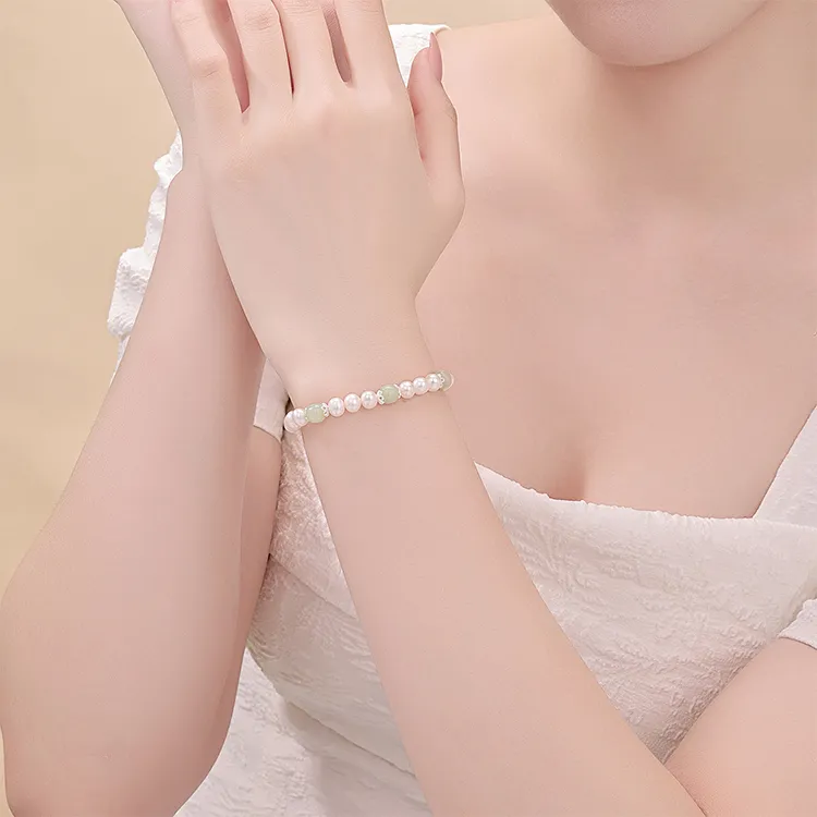 CHINA GOLD Bracelets White Jade/Pale Greenish White Jade Women's-5