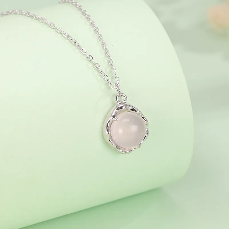 CHINA GOLD Chalcedony Necklaces Women's-9