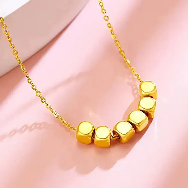 CHINA GOLD Solid Gold Necklaces Women's-5