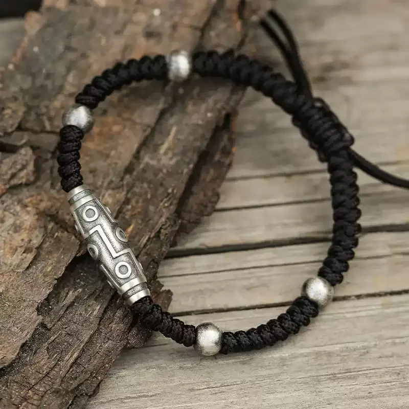 CHINA GOLD 990 Silver Bracelets Men's-3