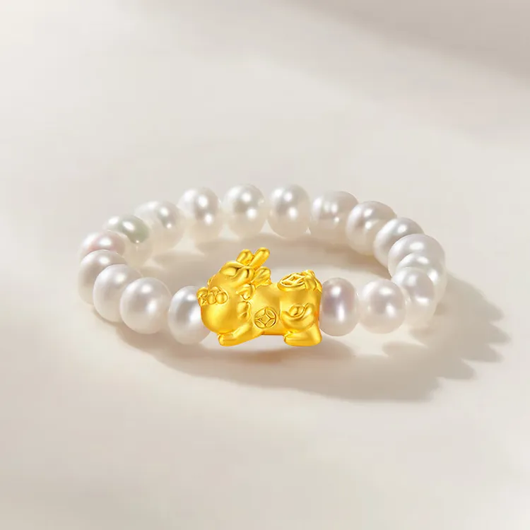 CHINA GOLD Pearl 18K Gold Rings Women's-1