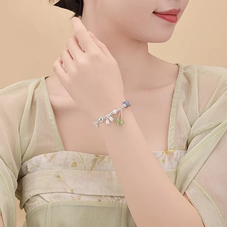 CHINA GOLD 990 Fine Silver Bracelets Women's-1