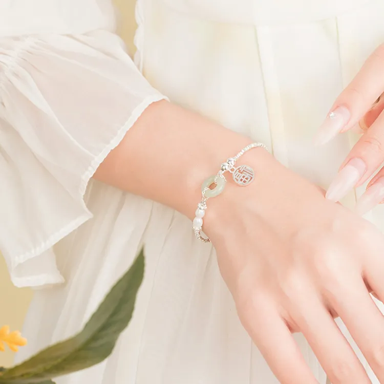 CHINA GOLD Bracelets White Jade/Pale Greenish White Jade Women's-1