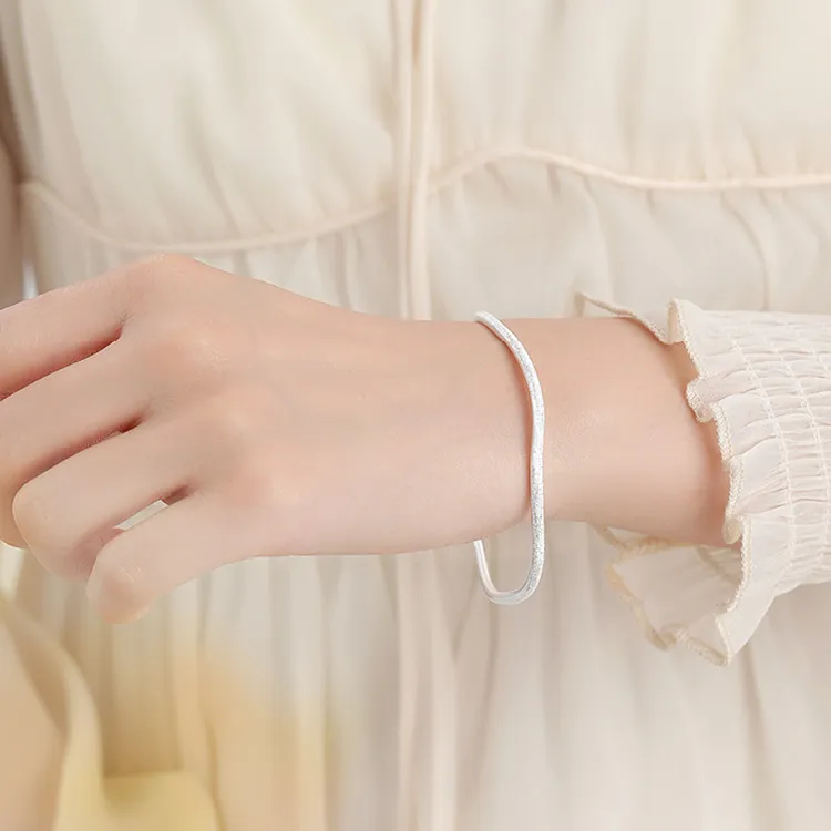 CHINA GOLD 999 Fine Silver Bangles Women's-2