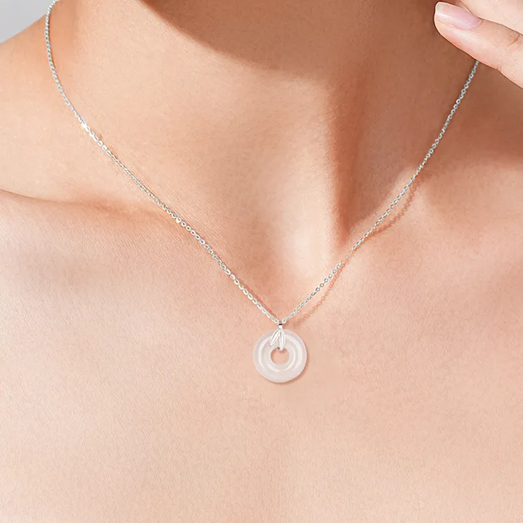 CHINA GOLD Chalcedony Necklaces Women's-2