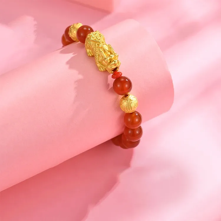 CHINA GOLD Agate Bracelets Unisex-4