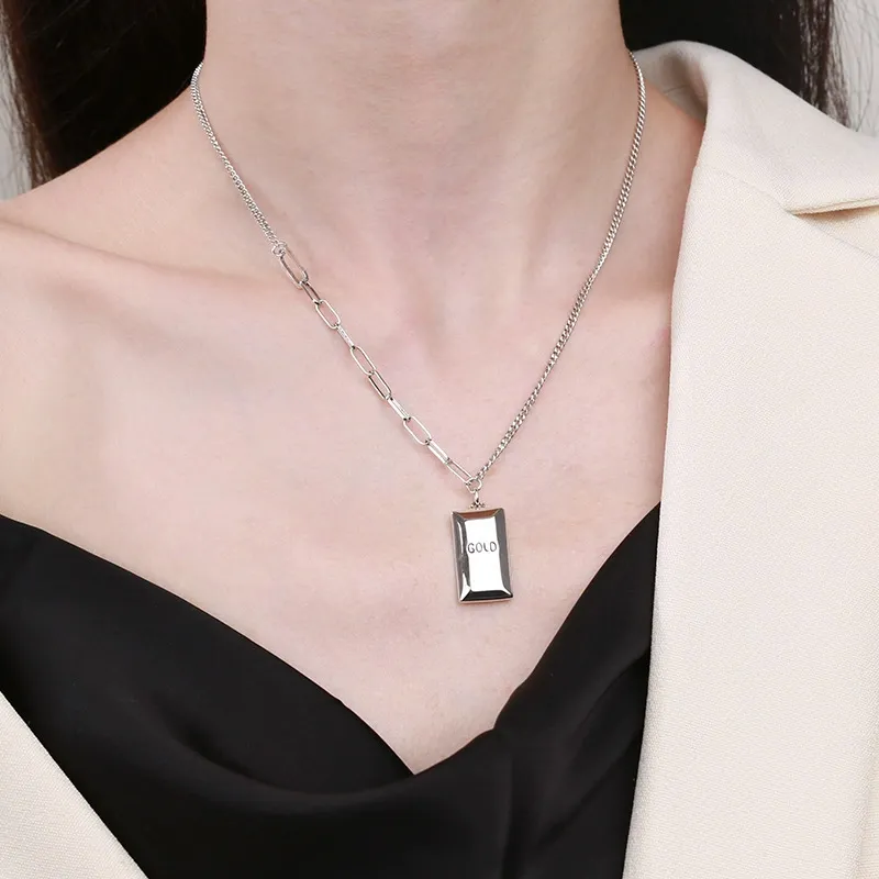 CHINA GOLD Sterling Silver Necklaces Women's-3