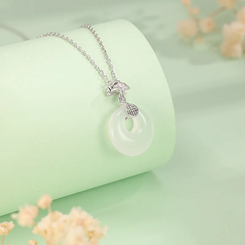 CHINA GOLD Chalcedony Necklaces Women's-2