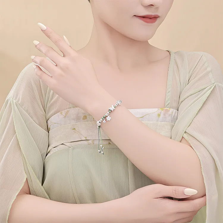 CHINA GOLD 999 Fine Silver Bangles Women's-2