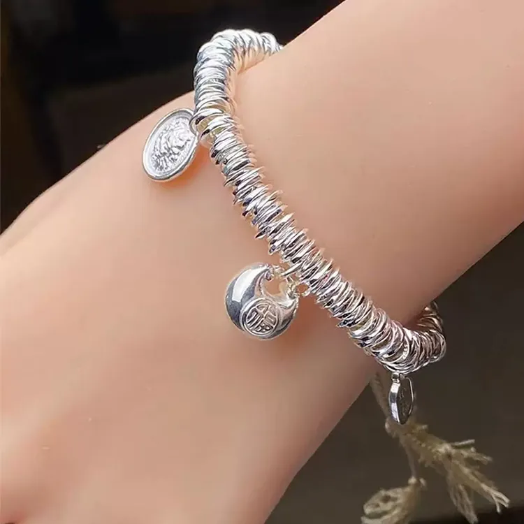 CHINA GOLD S999 Fine Silver Bracelets Unisex-1
