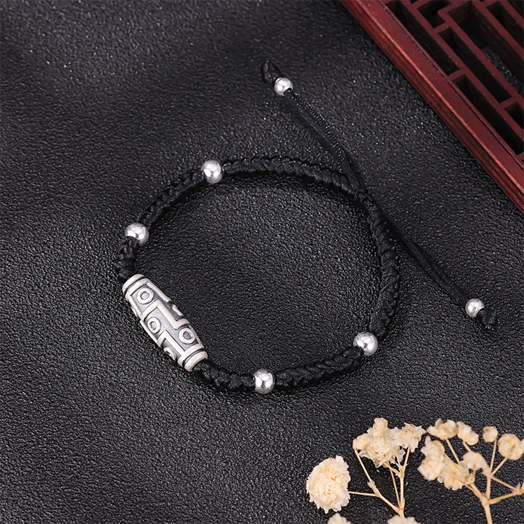 CHINA GOLD 990 Silver Bracelets Men's-2