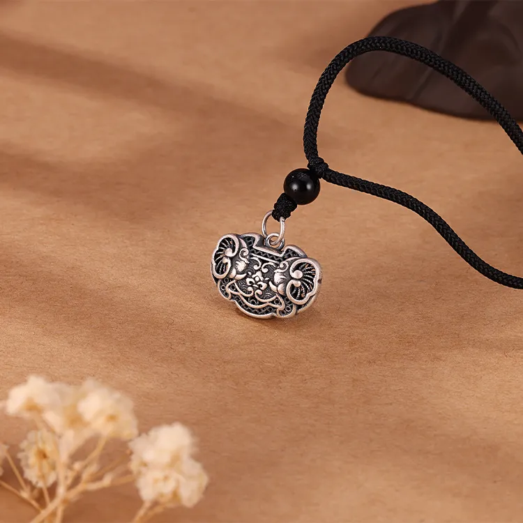 CHINA GOLD S990 Silver Necklaces Unisex-1