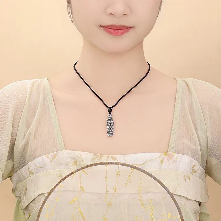 CHINA GOLD S990 Silver Necklaces Unisex-2