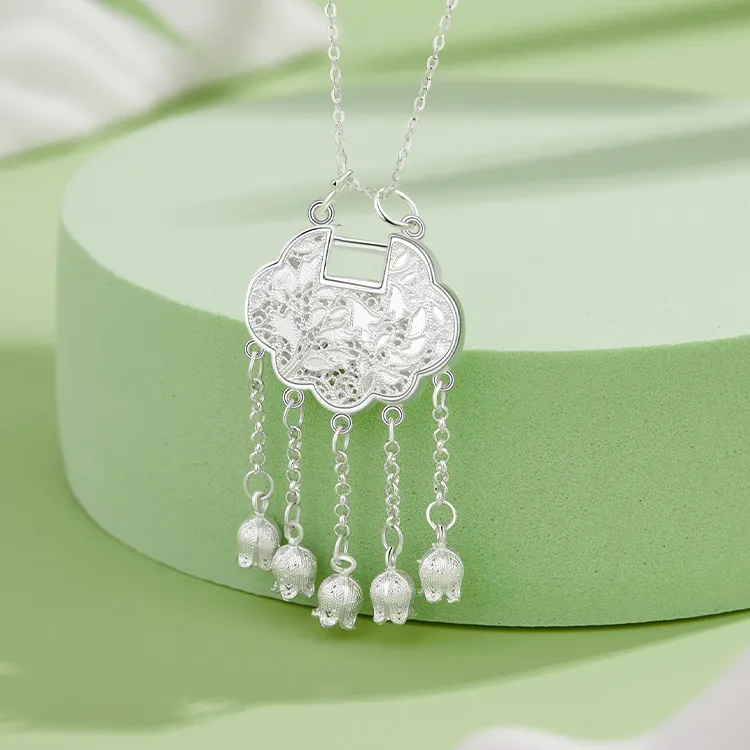 CHINA GOLD S925 Silver Necklaces Women's-1