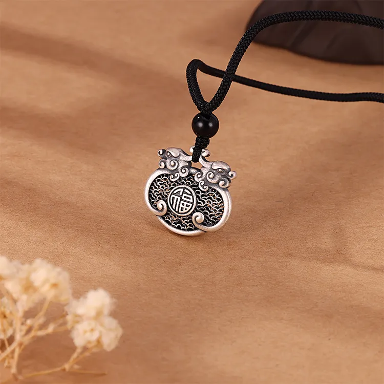 CHINA GOLD S990 Silver Necklaces Unisex-1