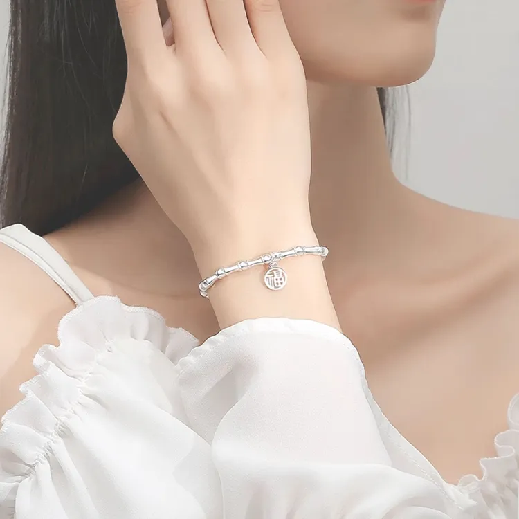 CHINA GOLD 990 Silver Bracelets Women's-2