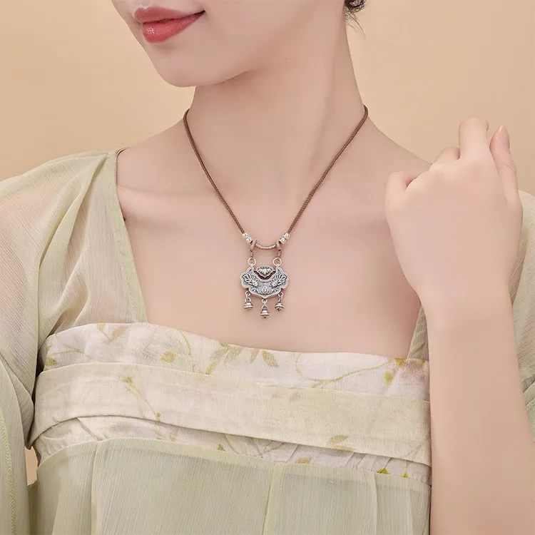 CHINA GOLD 999 Fine Silver Necklaces Unisex-2
