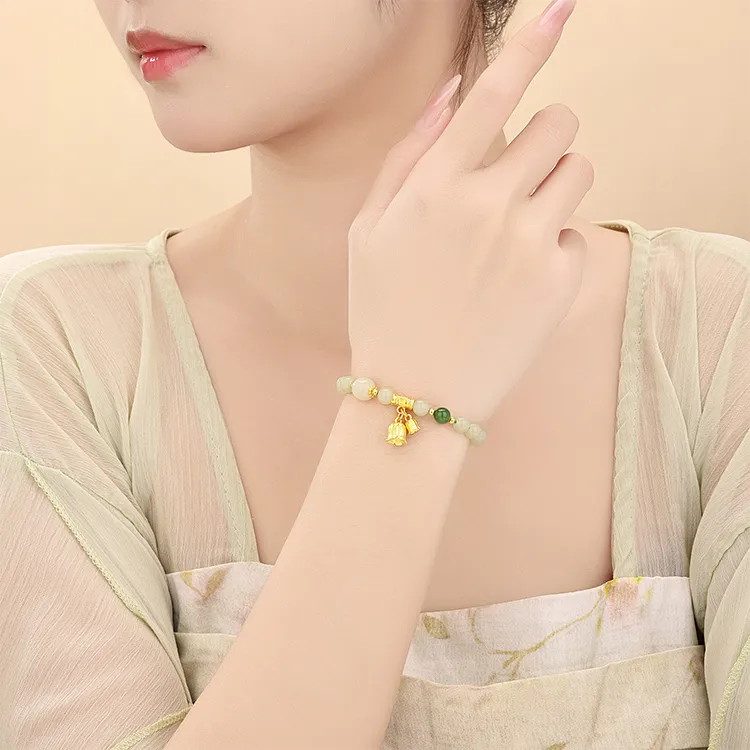 CHINA GOLD Bracelets White Jade/Pale Greenish White Jade Women's-2