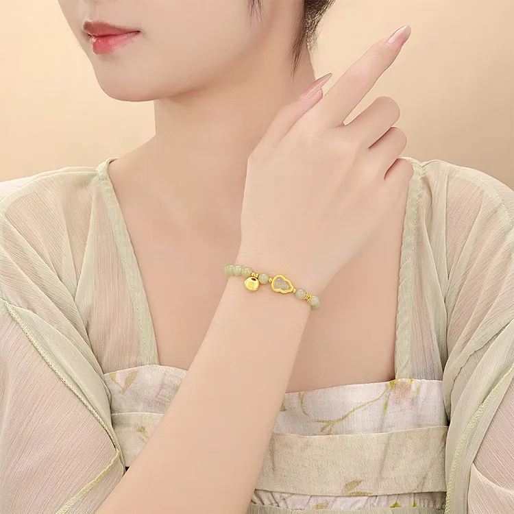 CHINA GOLD Bracelets Green Jade Women's-2