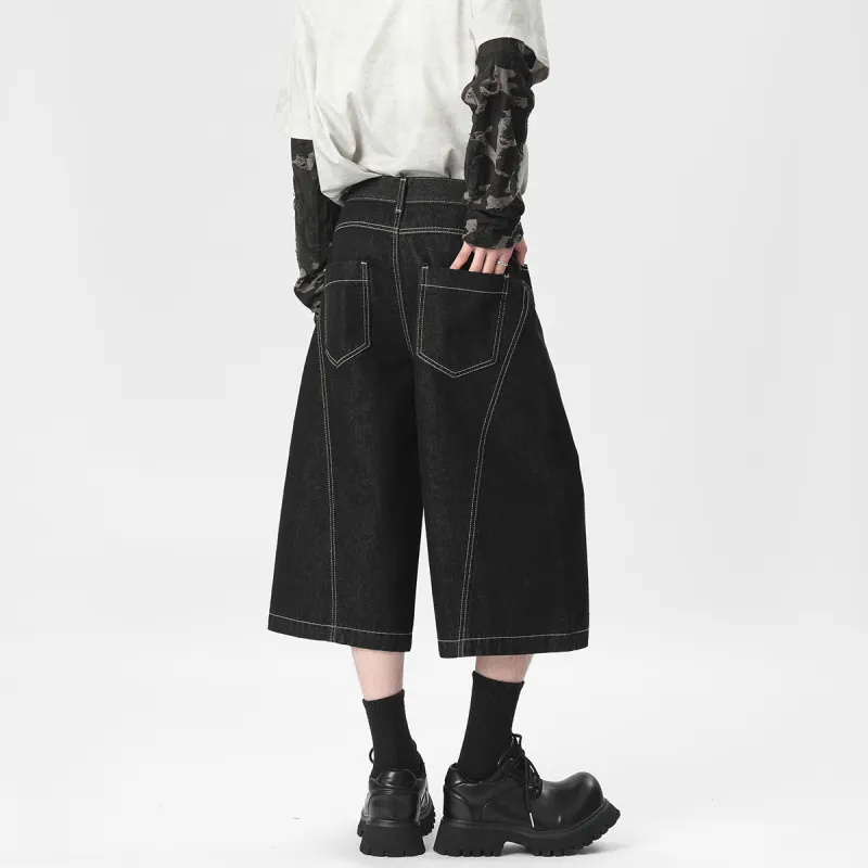 Kung Fu Panda Denim Shorts Unisex Original Denim Black-6