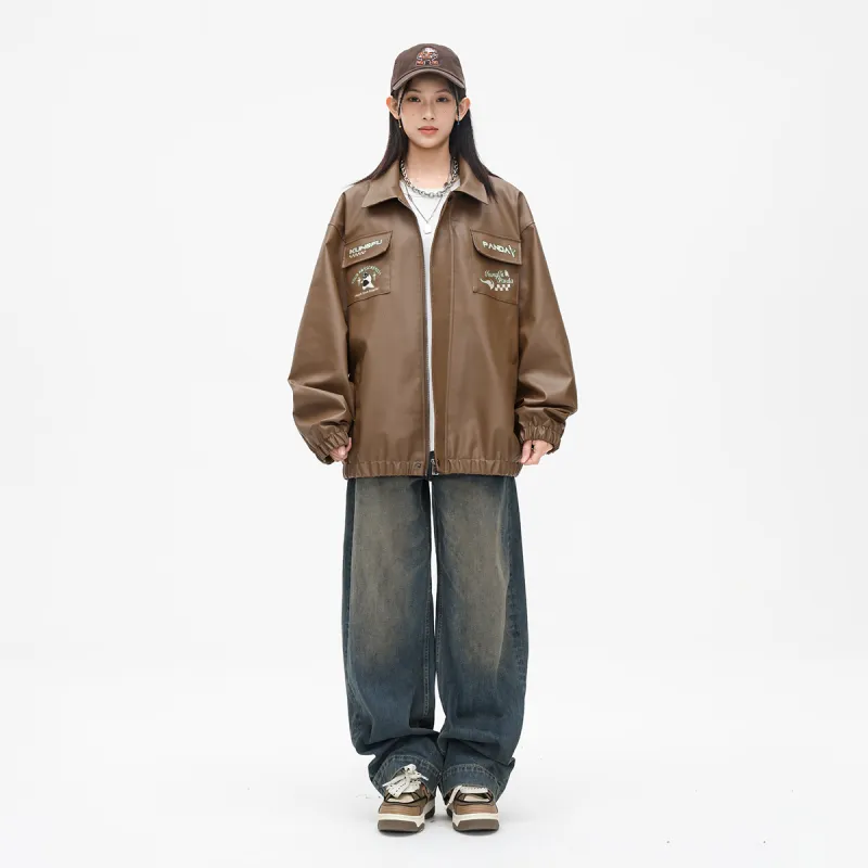 Kung Fu Panda Leather Jacket Unisex-16