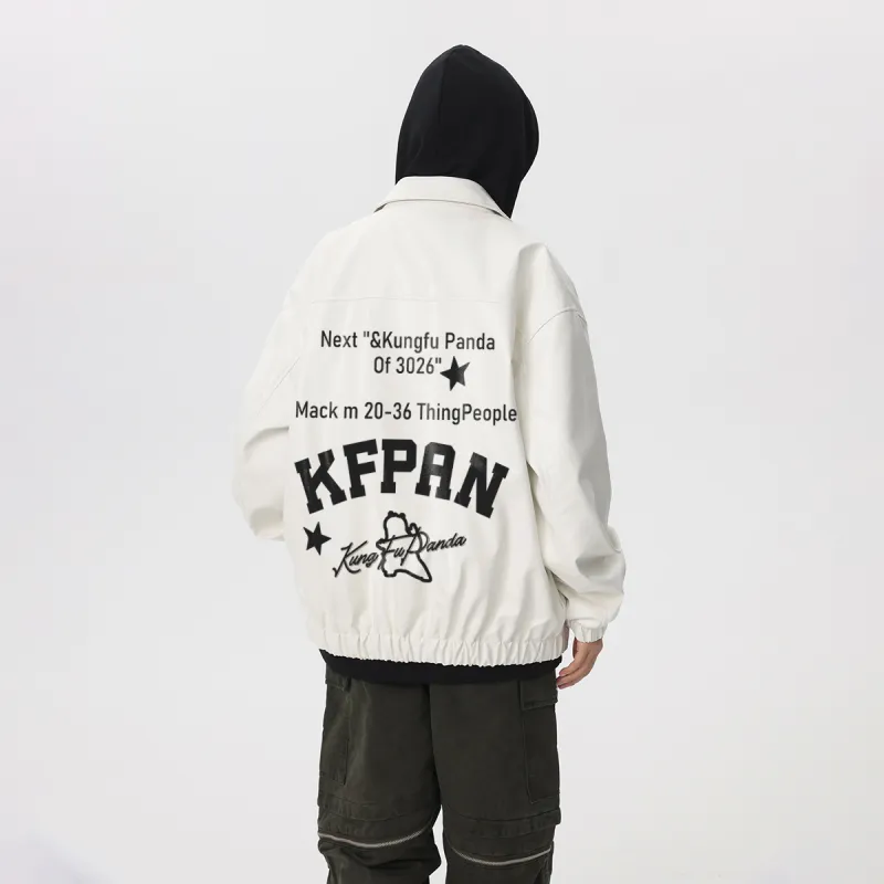 Kung Fu Panda Leather Jacket Unisex-6