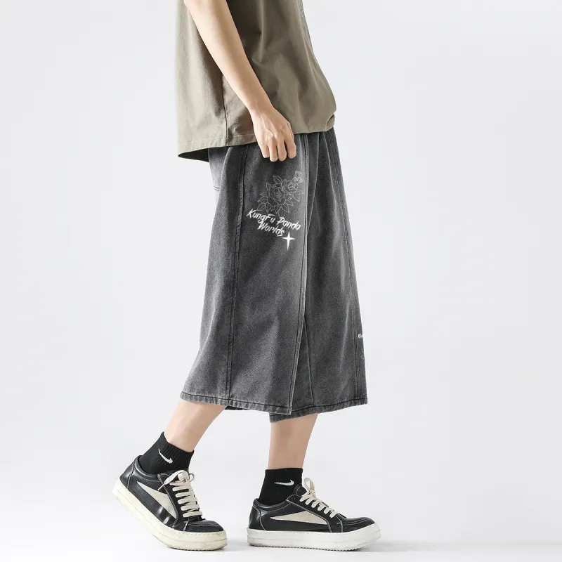 Kung Fu Panda Denim Shorts Unisex-16