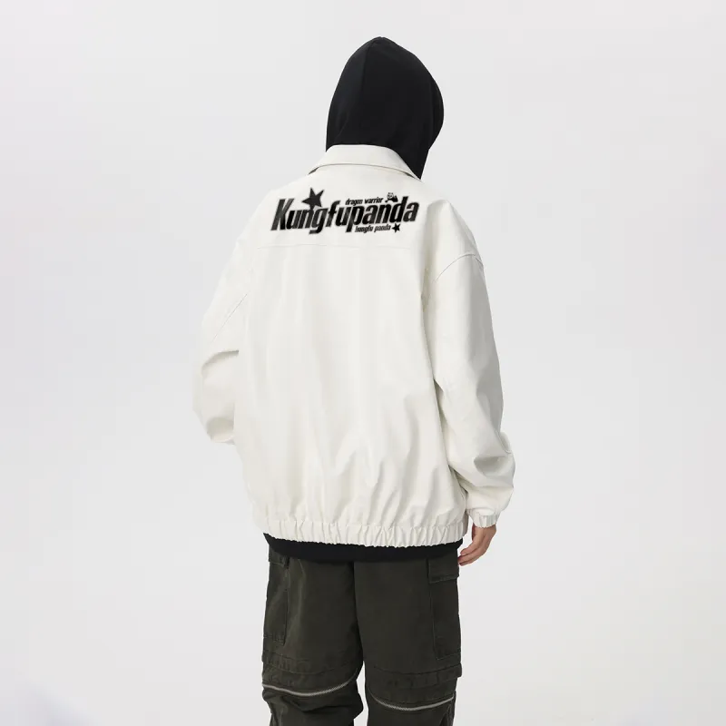 Kung Fu Panda Leather Jacket Unisex-7