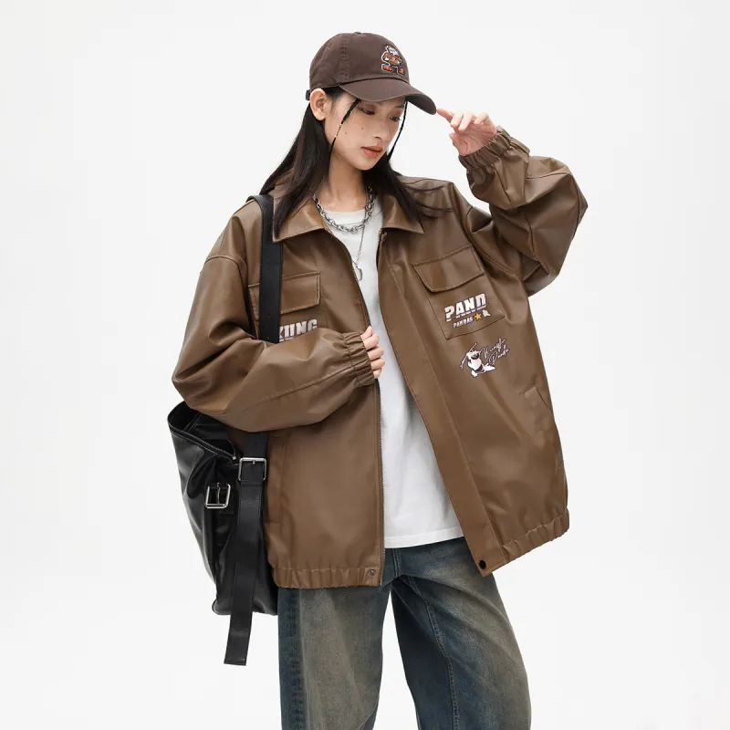 Kung Fu Panda Leather Jacket Unisex-17