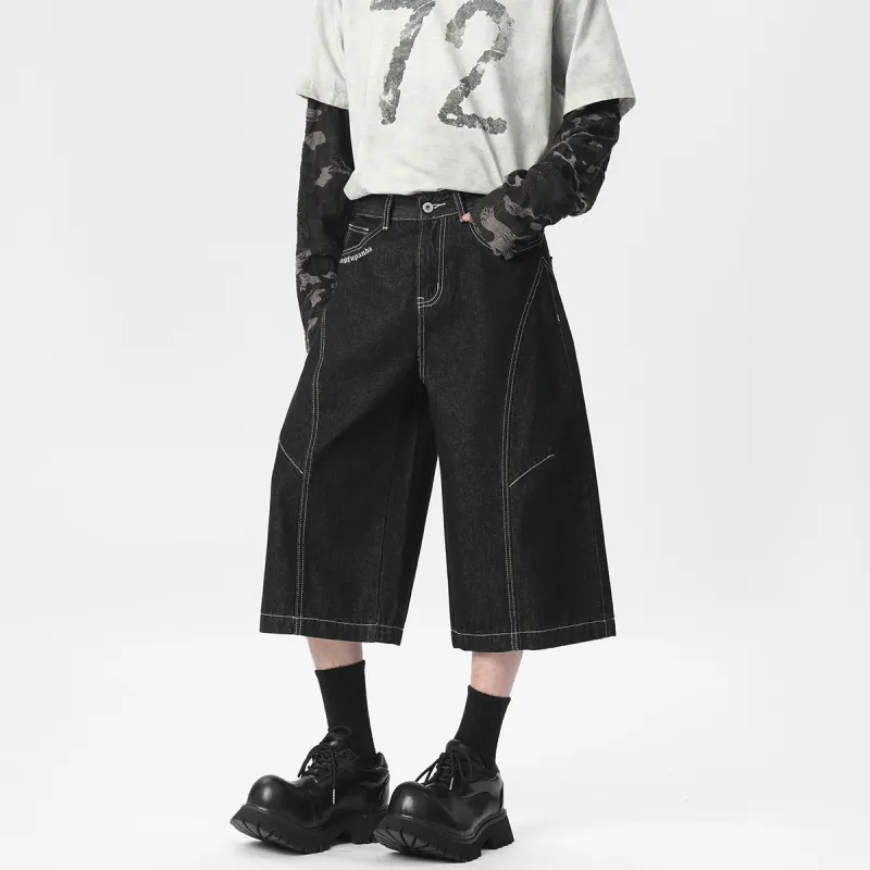 Kung Fu Panda Denim Shorts Unisex Original Denim Black-5