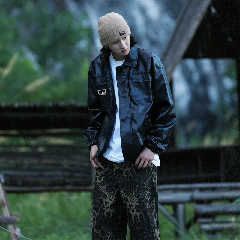 Kung Fu Panda Leather Jacket Unisex-4