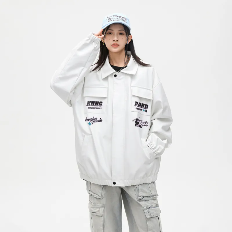 Kung Fu Panda Leather Jacket Unisex-12