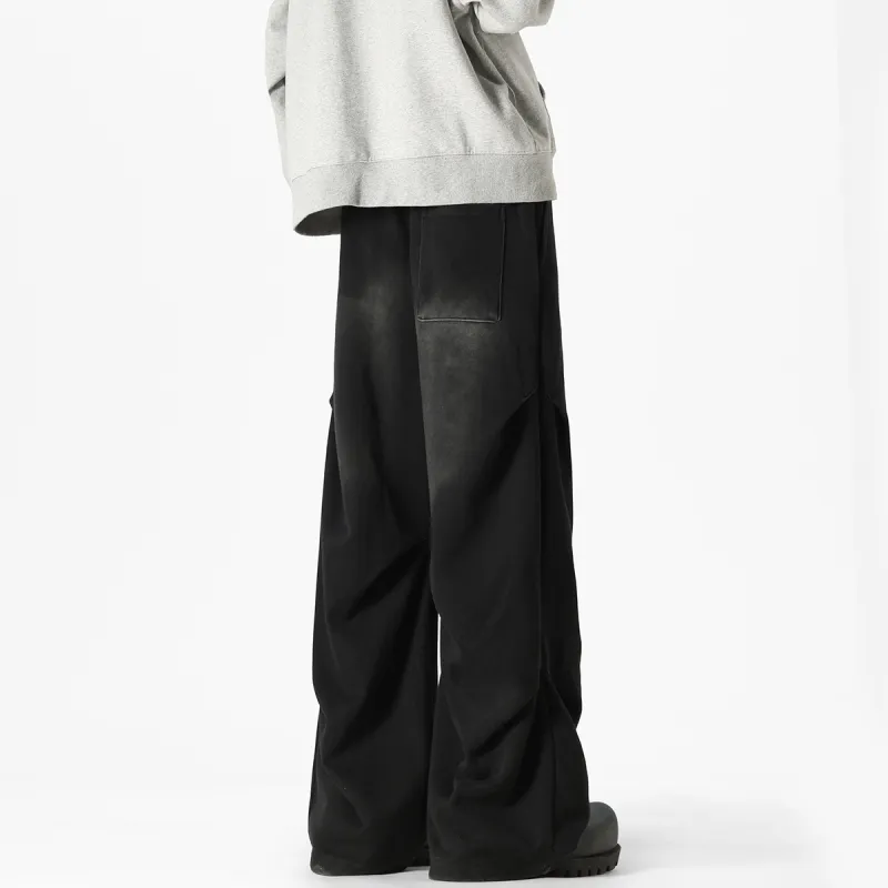 Kung Fu Panda Knitted Sports Pants Unisex Washed Black-6