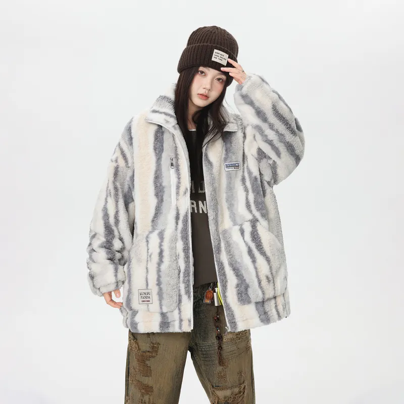 Kung Fu Panda Velvet feel Coat Unisex-13