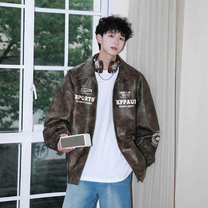 Kung Fu Panda Leather Jacket Unisex-13
