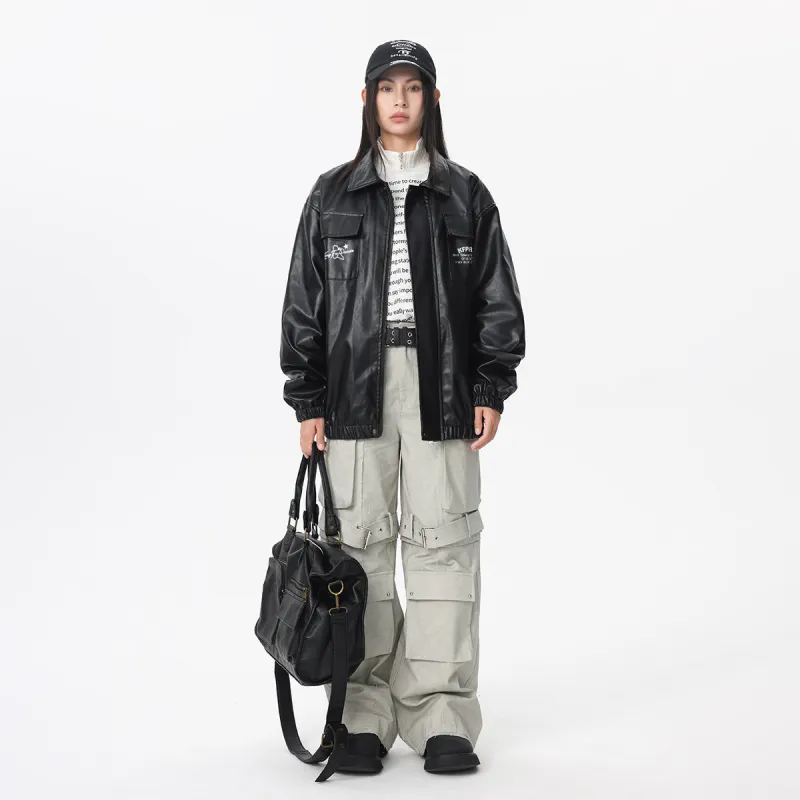 Kung Fu Panda Leather Jacket Unisex-9