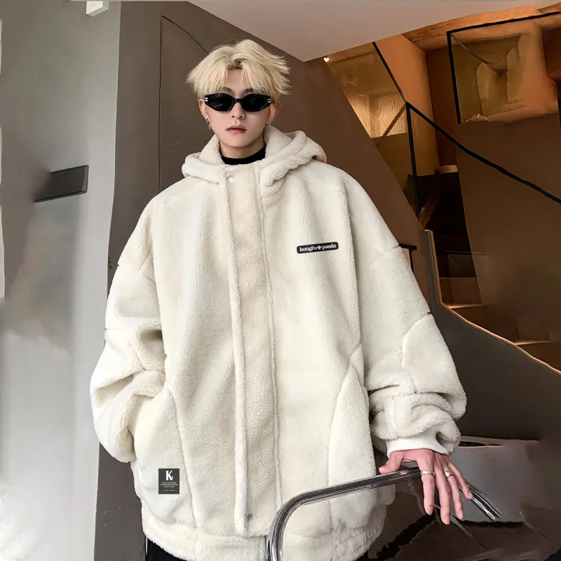 Kung Fu Panda Velvet feel Coat Unisex-12
