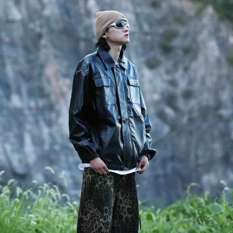 Kung Fu Panda Leather Jacket Unisex-3