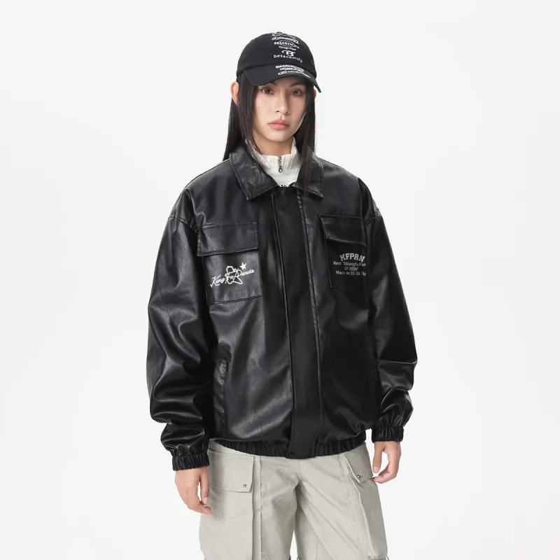 Kung Fu Panda Leather Jacket Unisex-11