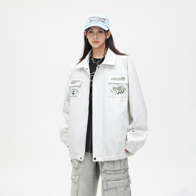 Kung Fu Panda Leather Jacket Unisex-10