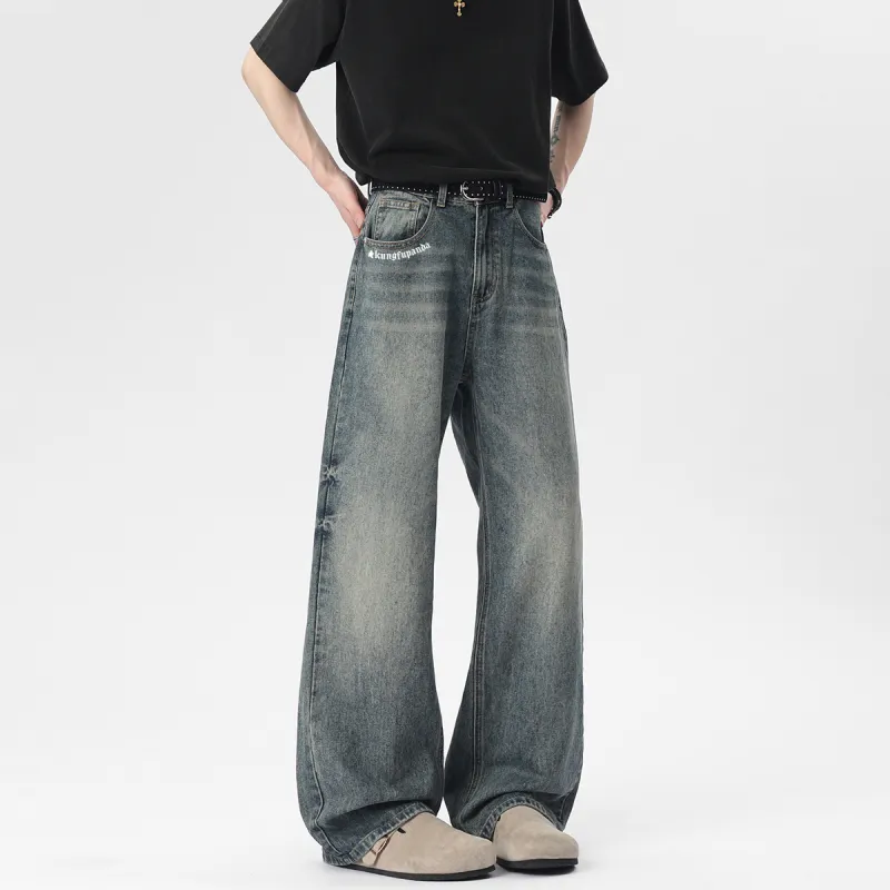 Kung Fu Panda Jeans Unisex Vintage Blue-6